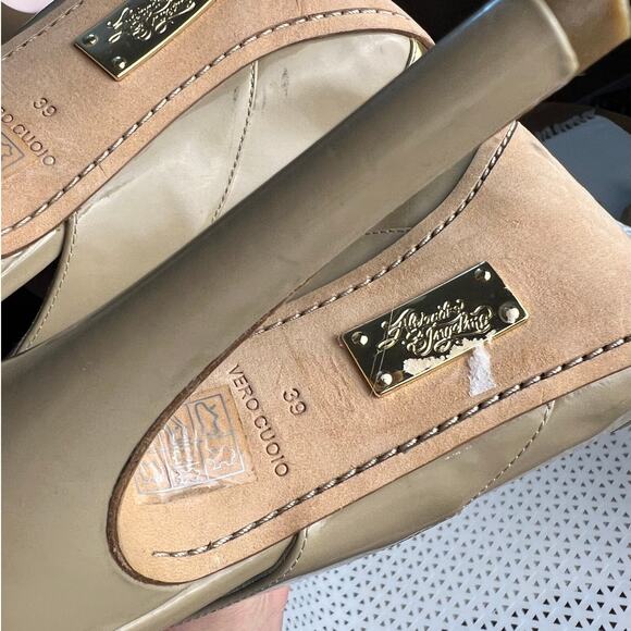 Alejandro Ingelmo Nude Gold Slingback Platform Heels Size 39 9 - Picture 7 of 10